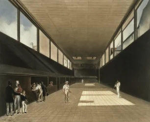 The Tennis Court at Versailles, engraved by Lawrence Josset, pub. 1976